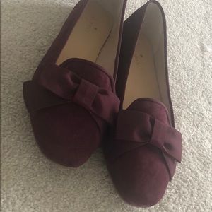 Kate Spade Burgundy Suede Flats